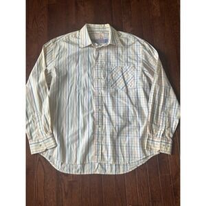 Robert Graham Rare Dual Stripe Check XXL Knowledge Wisdom Truth Men's Shirt